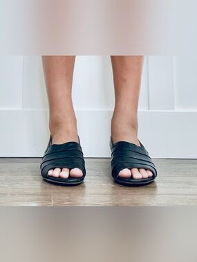 Trotters, Black, Leather Upper, Heeled, Shoes